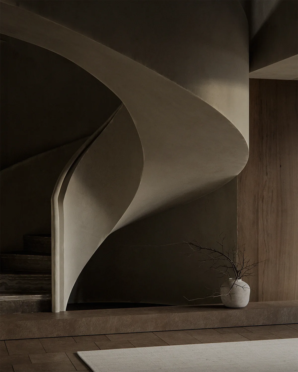 Open space courtyard — generative AI interior